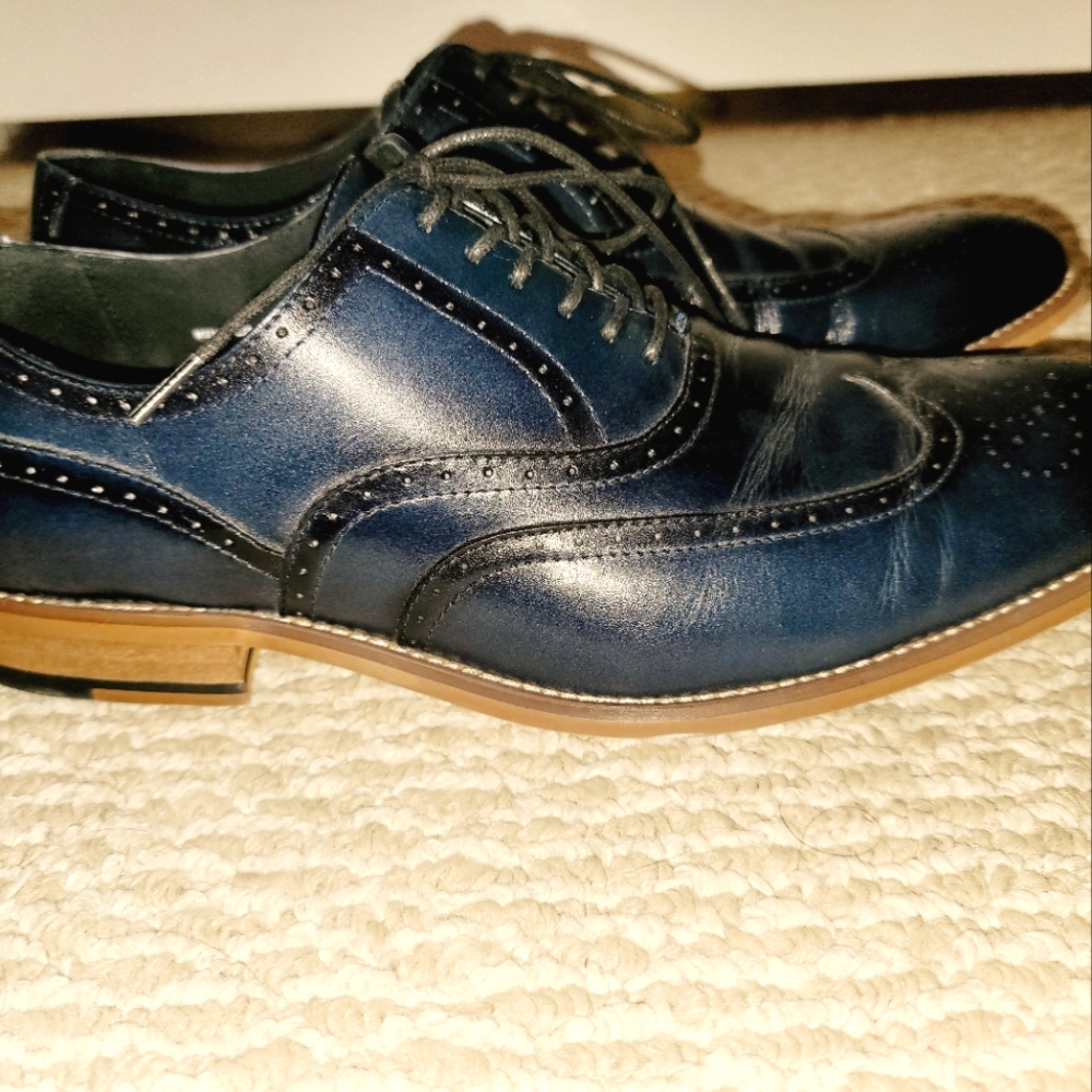 Stacy Adams Tinsley Navy wingtip lace-up Oxford